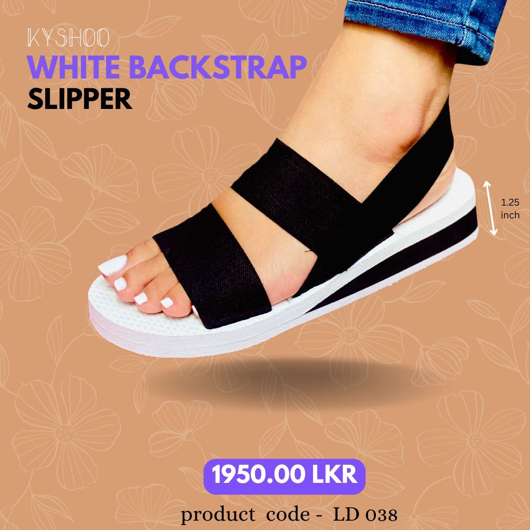 Kyshoo Black and White Backstrap Sandal